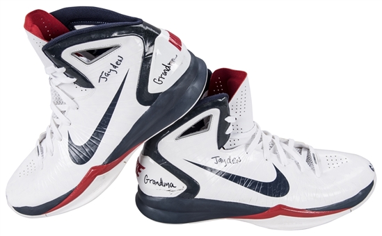 2010 Lamar Odom Game Used FIBA Tournament Game 1 Nike Sneakers (Letter of Provenance & Resolution Photomatching) 